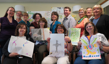 group picture- art and faith retreat june 2017