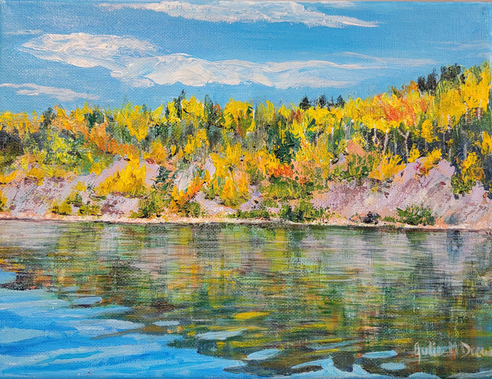 Julie Drew NSaskatchewanRiver fall Acrylic 9x12in