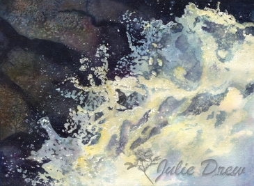Dancing Water, Watercolor, 10" x 15"