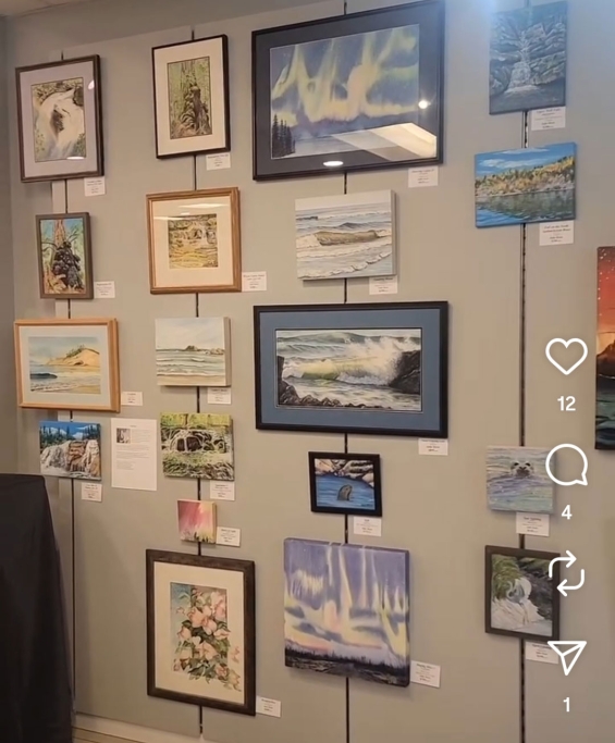 My new wall space at the NOA Gallery