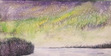 Glorious Heavens, watercolor, 