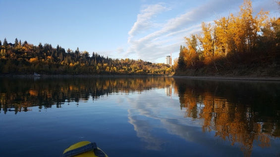 Kayaking on the North Saskatchewan River